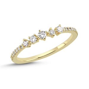 NURAN - Noelle ring i 14kt. guld m. 0,21ct. W/SI